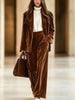 Velvet Blazer and Wide-Leg Pants Two-Piece Set test