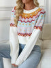 Geometric Round Neck Long Sleeve Sweater test