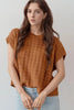 Textured Pattern Round Neck Sweater Vest test