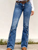 High-Waisted Decorative Button-Side Flare Jeans test