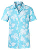 Men's Hawaiian Print Short Sleeve Button Down Shirt test