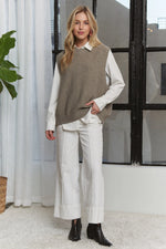 ADORA Round Neck Vest with Slight Open Back - Shopimist