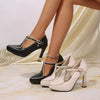 Point Toe Flare Heels Pumps test