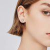 Moissanite 925 Sterling Silver Stud Earrings test