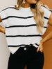Striped Batwing Sleeve Knit Top test