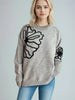 Flower Round Neck Long Sleeve Sweater test
