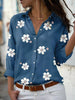 Full Size Floral Print Button-Down Casual Shirt Plus Size test