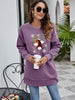 Graphic Round Neck Dropped Shoulder Sweatshirt test