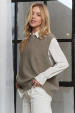 ADORA Round Neck Vest with Slight Open Back - Shopimist