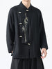 Men's Plus Size Chinese Style Embroidered Bamboo Linen Shirt test