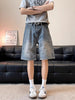 Men's Full Size Ripped Wide Leg Denim Shorts Plus Size test