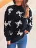 Bow Round Neck Long Sleeve Sweater test