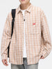 Men's Full Size Casual Plaid Button Up Shirt Plus Size test