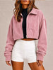 Corduroy Zip Up Cropped Jacket test