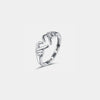 Hand Heart Shape 925 Sterling Silver Open Ring test