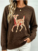 Deer Pattern Raglan Sleeve Sweater test