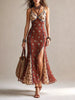 Floral Print Spaghetti Strap Maxi Dress with High Slit test