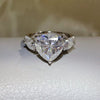 6 Carat 925 Sterling Silver Moissanite Heart Ring test
