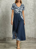 Printed Short Sleeve Midi Dress test