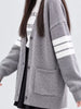 Stripes Long Sleeve V-Neck Cardigan test