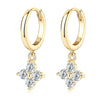 925 Sterling Silver Moissanite Hoop Drop Earrings test