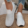 Rhinestone Round Toe Slip-Ons test