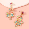 Christmas Candy Cane Bow Drop Earrings test