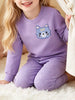 Children's Cat Round Neck Sweatshirt and Pants Set test