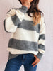 Striped Contrast Long Sleeve Sweater test