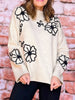 Flower Stitching Mock Neck Sweater test
