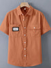 Men's Plus Size Button Up Short Sleeve Shirt test