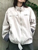 Contrast Plaid Cuffs Zip Up Jacket test