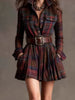 Plaid Long Sleeve Shirt Dress test