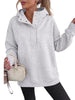 Half Snap Dropped Shoulder Hoodie test