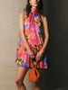 Full Size Floral Print Sleeveless Mini Dress Plus Size test