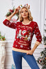 Christmas Pattern Round Neck Long Sleeve Sweater test