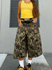 Camouflage Wide-Leg Cropped Pants test