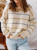 Striped Knit Round Neck Sweater test