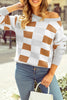 Color Block Round Neck Sweater test
