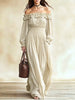 Full Size Off-Shoulder Ruffled Maxi Dress with Smocked Waist Plus Size test
