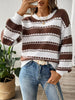 Striped Knit Dropped Shoulder Sweater test