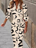 Abstract Print Wrap Midi Dress test