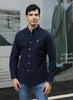 Men's Full Size Button-Down Shirt with Embroidered Detail Plus Size test