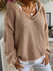 Openwork Hooded Long Sleeve Sweater test