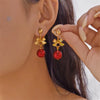 Christmas 18K Gold-Plated Ball Drop Earrings test