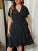 Plus Size Polka Dot Flutter Sleeve Mini Dress test