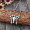 Artificial Turquoise Cow Shape Necklace test