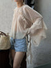 Ruffled Flare Sleeve Blouse test