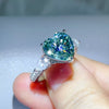6 Carat 925 Sterling Silver Moissanite Heart Ring test