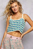 POL Cropped Crochet Cami with Scalloped Edge